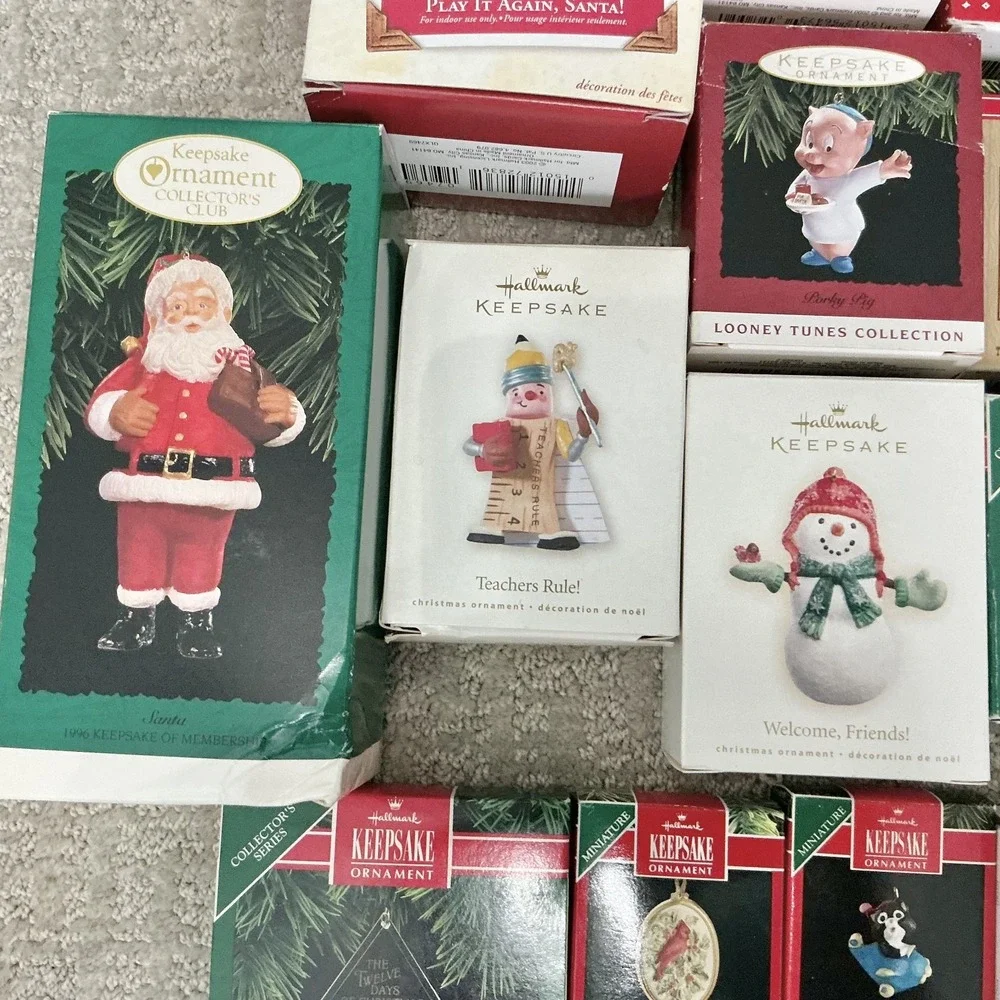 Hallmark Keepsake Christmas Ornament LOT of 25 Pieces Santa Reindeer Trains